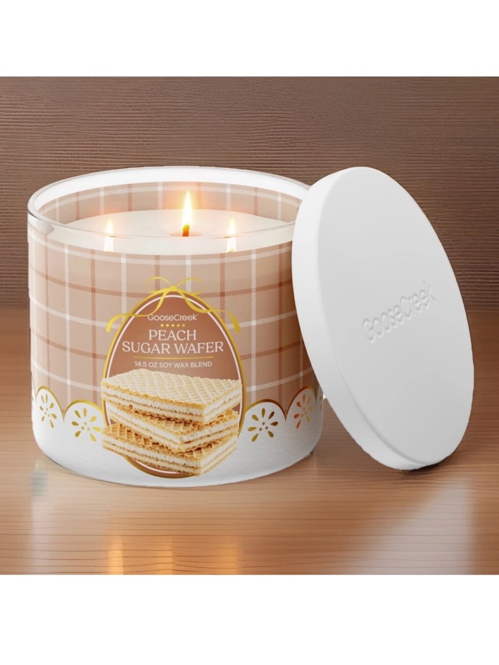 Goose Creek 3-Wick Candle- Peach Sugar Wafer (14.5 oz)